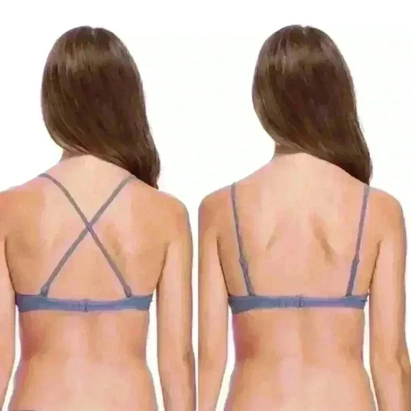 NWT Body Glove storm dusty blue bikini Greta & Marlee high thigh push up swim s - Picture 6 of 16